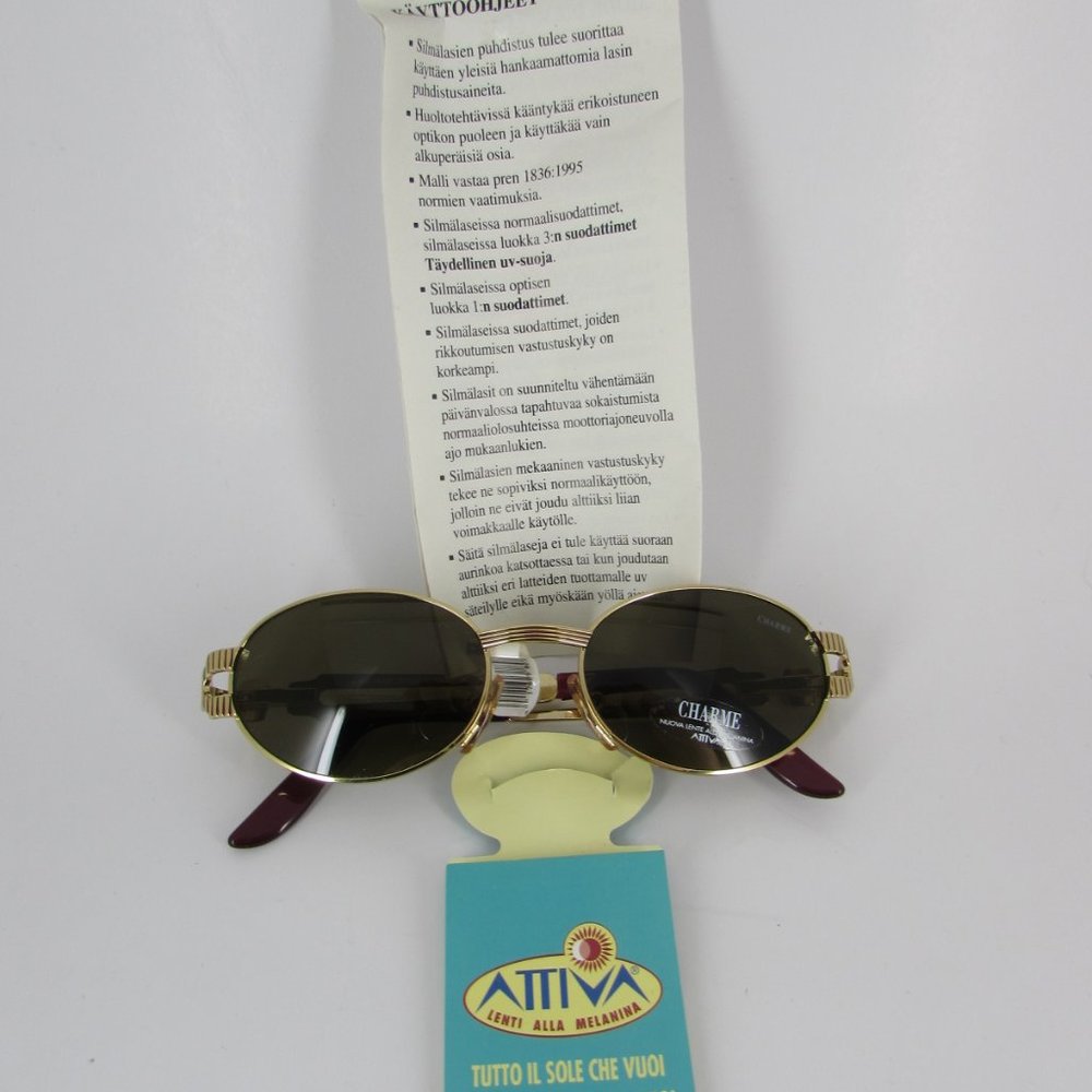 NOS / NWT Vintage Charme Attiva Egyptian Pharaoh 7536 218 Designer Sunglasses - Picture 15 of 16